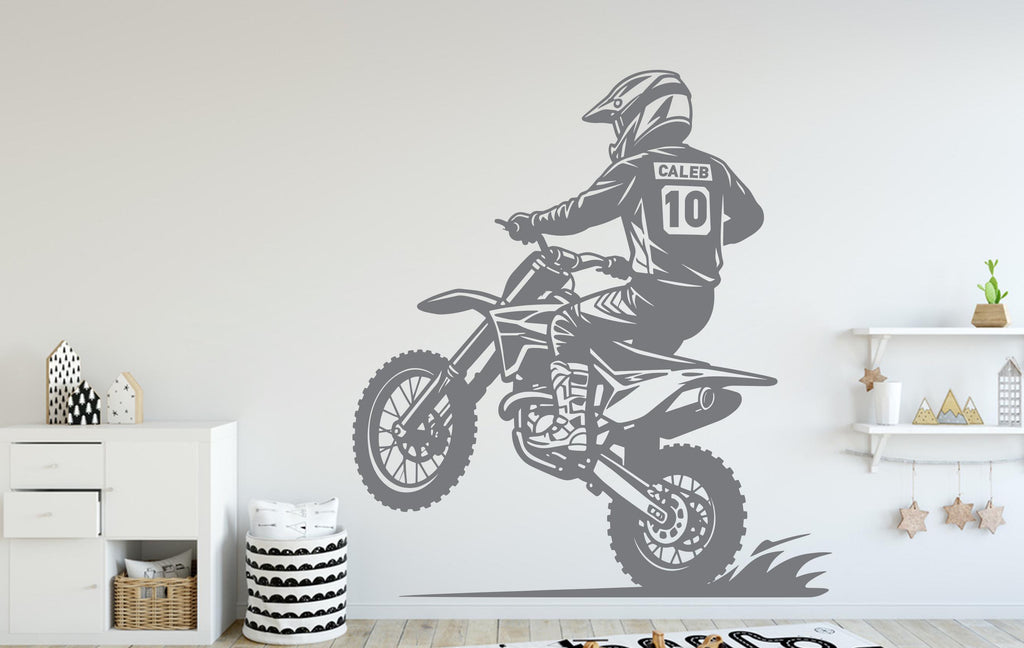 Motocross Wall Decal, Bike Wall sticker, Motocross wall art Kids room Decal