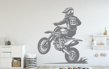 Load image into Gallery viewer, Motocross Wall Decal, Bike Wall sticker, Motocross wall art Kids room Decal