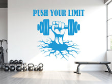 Load image into Gallery viewer, Gym Wall Decor Crack Wall Fitness Wall Art Gym Wall Decals Cracked Wall Decal Sticker Crossfit Gifts Home Gym Wall Sticker Gym 790LU