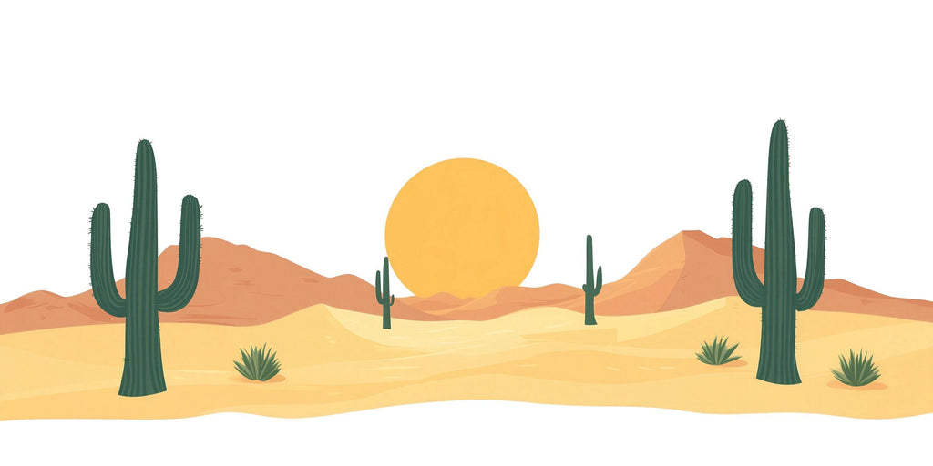 Desert Cactus Wallpaper Boho Wall Decal Sunset Wall Mural Peel And Stick Wallpaper Living Room Bedroom Western Desert Wall Decor Minimalist