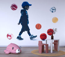 Load image into Gallery viewer, Kids Sports Wallpaper Boy Nursery Wall Decal Basketball Soccer Baseball Football Sports Wall Mural Peel And Stick Wallpaper Kids Room Decor