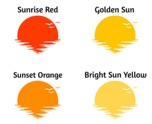 Load image into Gallery viewer, Sun Wall Decal, Vinyl sunset decals, Sunshine wall decal, Half Sun decal, Boho Sun Nursery Decor, Sunrise nursery decal Sunshine decor 794LU