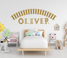 Load image into Gallery viewer, Railroad train Wall Decal Highway Vinyl Sticker Track Route Wall Decor Kids Playroom Boys Room Wall Art Train Bedroom Mural Sticker 798LU
