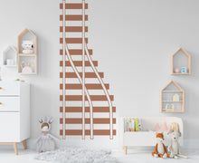 Load image into Gallery viewer, Railroad train Wall Decal Highway Vinyl Sticker Track Route Wall Decor Kids Playroom Boys Room Wall Art Train Bedroom Mural Sticker 799LU