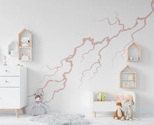 Load image into Gallery viewer, Thunder Bolt Wall mural decals decor, Lightning strike wall decal, Lightning bolt wall decal sticker, Nature storm wall vinyl decal 801LU