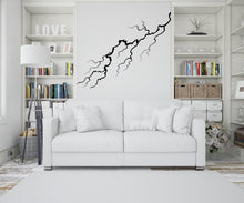 Load image into Gallery viewer, Thunder Bolt Wall mural decals decor, Lightning strike wall decal, Lightning bolt wall decal sticker, Nature storm wall vinyl decal 801LU