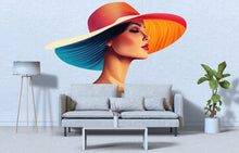 Load image into Gallery viewer, Woman Face Wall Sticker, Fashion Wall Decal, Abstract Lady Wall Art, Modern Bedroom Decor, Beauty Salon Sticker, 102gm