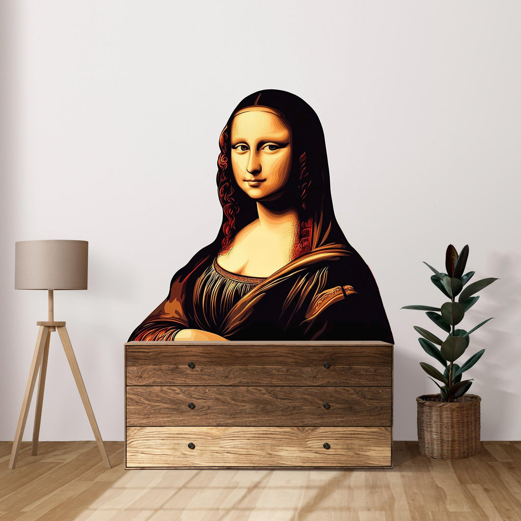 Mona Lisa Wall Sticker, Famous Art Decal, Renaissance Wall Art, Classic Painting Decor, Da Vinci Style Sticker, 104gm