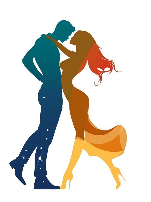 Couple Wall Decal, Romantic Silhouette Sticker, Love Wall Art, Bedroom Decor, Modern Couple Mural, 109gm