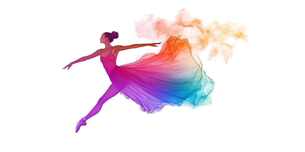Ballerina Wall Decal, Rainbow Dance Sticker, Ballet Wall Art, Girl Room Decor, Colorful Dancer Mural, 111gm