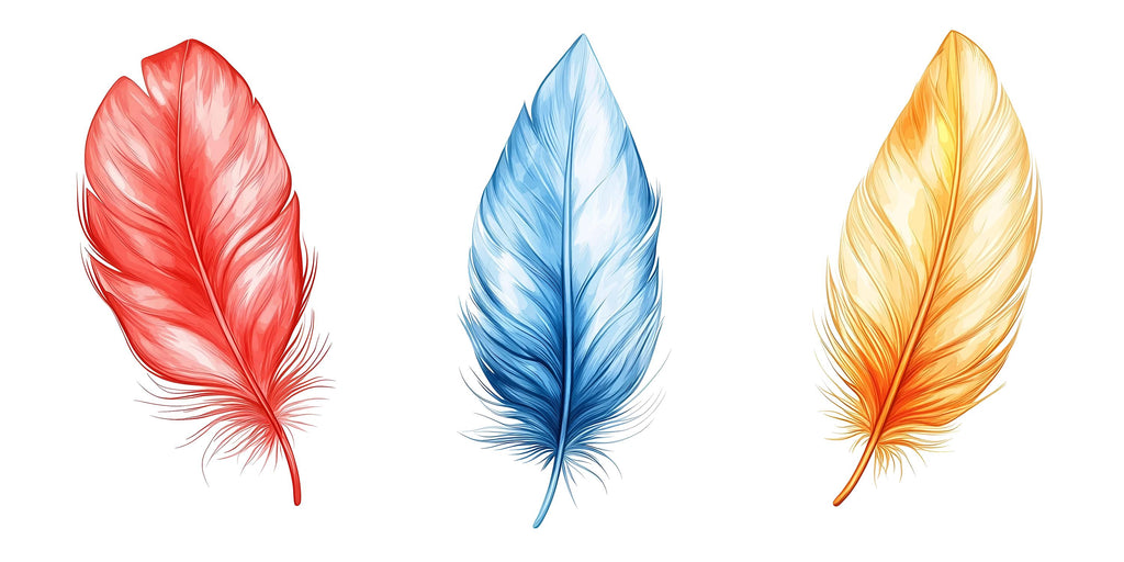 Feather Wall Decal Set, Colorful Feather Stickers, Nursery Wall Art, Boho Kids Room Decor, Modern Wall Mural, 122gm