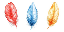 Load image into Gallery viewer, Feather Wall Decal Set, Colorful Feather Stickers, Nursery Wall Art, Boho Kids Room Decor, Modern Wall Mural, 122gm