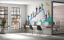 Load image into Gallery viewer, Teamwork Office Wall Decal, Business Growth Sticker, Corporate Wall Art, Leadership Mural, Motivational Office Decor, 135gm