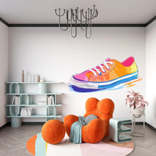 Load image into Gallery viewer, Colorful Sneaker Wall Decal, Shoe Wall Sticker for Kids Room, Teen Bedroom Wall Art, Streetwear Wall Decor, 147gm
