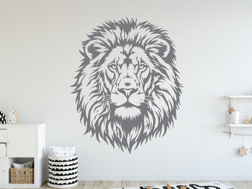 Lion wall decals I Animal Wall decor I Safari wall art I Lover Animals Wall Bathroom Wall Stickers Vinyl