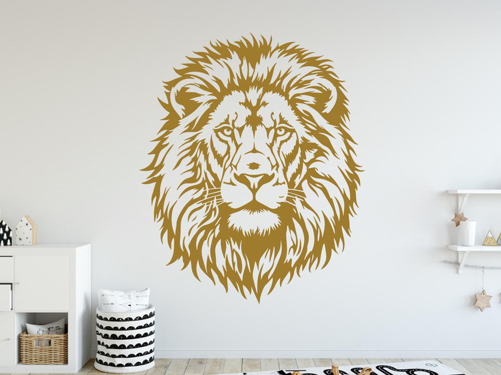 Lion wall decals I Animal Wall decor I Safari wall art I Lover Animals Wall Bathroom Wall Stickers Vinyl