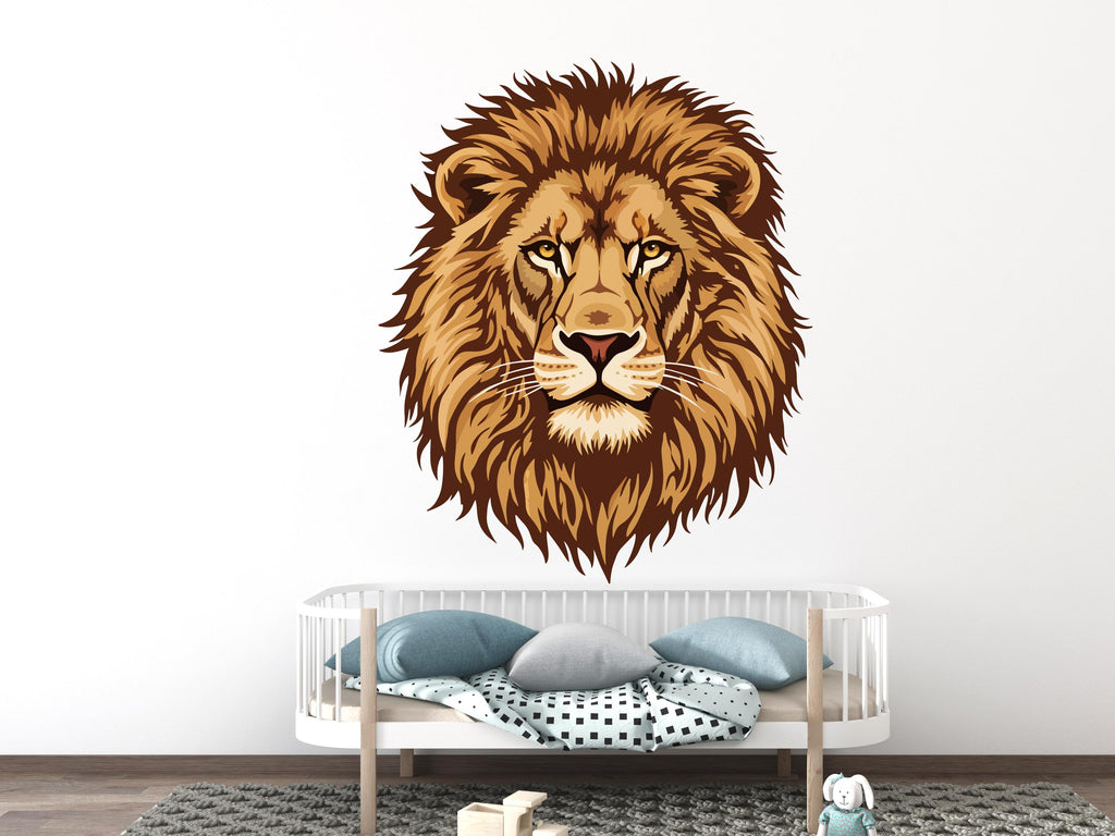 Lion wall decals I Animal Wall decor I Safari wall art I Lover Animals Wall Bathroom Wall Stickers Vinyl