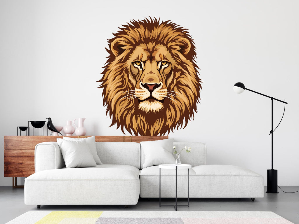 Lion wall decals I Animal Wall decor I Safari wall art I Lover Animals Wall Bathroom Wall Stickers Vinyl