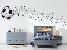 Load image into Gallery viewer, Soccer Ball Wallpaper Boys Soccer Room Wall Decal Football Sports Wall Mural Kids Bedroom Soccer Decor Peel And Stick Wallpaper