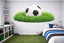 Load image into Gallery viewer, Soccer Ball Wallpaper Boys Soccer Room Wall Decal Football Field Sports Wall Mural Peel And Stick Wallpaper Kids Soccer Bedroom Decor