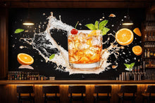 Load image into Gallery viewer, Cocktail Wallpaper Bar Wall Decal Restaurant Wall Mural Peel And Stick Wallpaper Drink Wall Art Kitchen Decor Modern Bar Decor