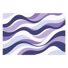 Load image into Gallery viewer, Purple Wave Wall Wallpaper, Abstract Wavy Wall Mural, Modern Lavender Wall Decor, Peel and Stick or Traditional Wallpaper WAL005