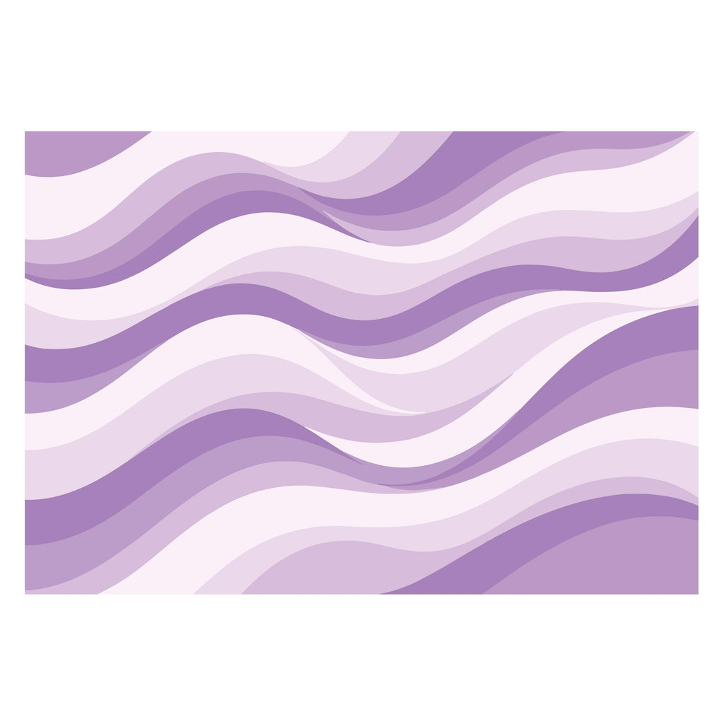 Pastel Wave Wall Wallpaper, Soft Purple Blue Abstract Wall Mural, Modern Wall Decor, Peel and Stick or Traditional WAL001