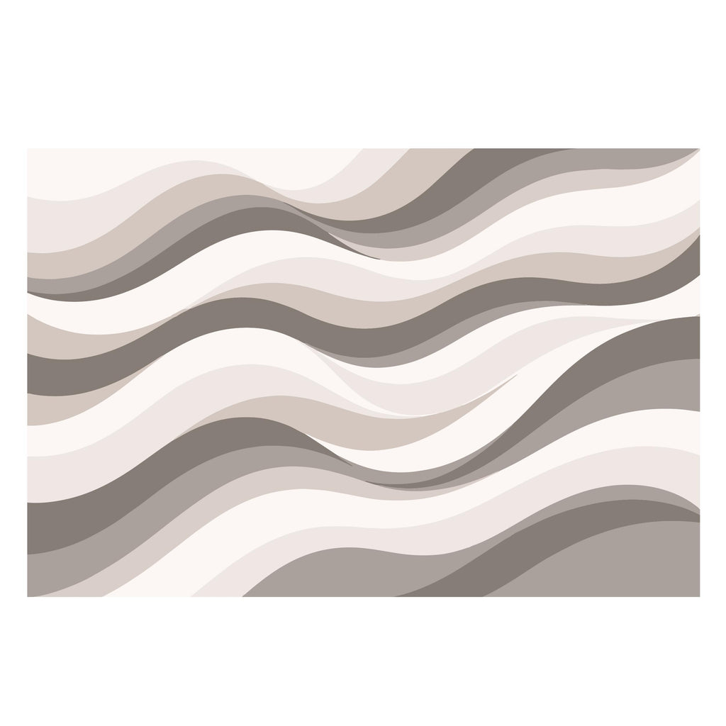 Wallpaper Beige Neutral Abstract Waves Wall Mural, Minimal Removable Wallpaper, Modern Wall Decor Peel and Stick and Non Woven WAL007