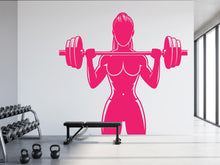 Load image into Gallery viewer, Women's Fitness Wall Decal: Gym Workout Art, Motivation Sticker