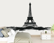 Load image into Gallery viewer, Eiffel Tower Wall Decal, Paris Wall Sticker, Black Tower Wall Art, French Bedroom Decor, Travel Theme Wall Mural, 171gm