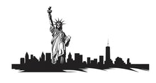 Load image into Gallery viewer, Statue of Liberty Wall Decal, New York Skyline Sticker, NYC Wall Art, City Wall Decor, Bedroom Wall Mural, Travel Decor, 172gm