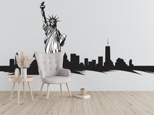 Load image into Gallery viewer, Statue of Liberty Wall Decal, New York Skyline Sticker, NYC Wall Art, City Wall Decor, Bedroom Wall Mural, Travel Decor, 172gm