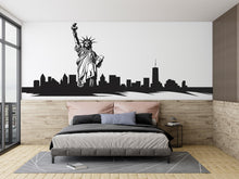 Load image into Gallery viewer, Statue of Liberty Wall Decal, New York Skyline Sticker, NYC Wall Art, City Wall Decor, Bedroom Wall Mural, Travel Decor, 172gm