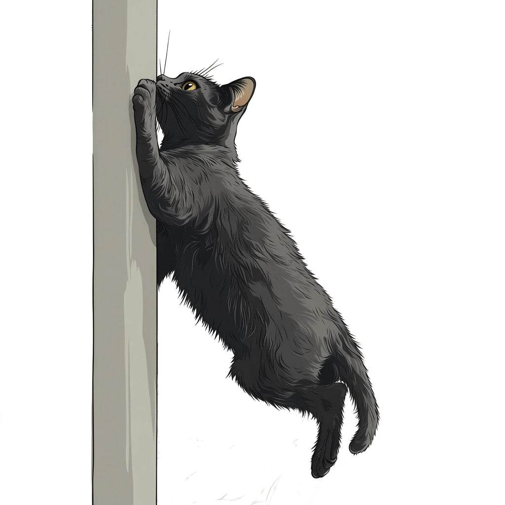 Black Cat Wall Decal, Climbing Cat Wall Sticker, Cute Cat Wall Art, Nursery Decor, Kids Room Decal, Pet Lover Gift, 184gm