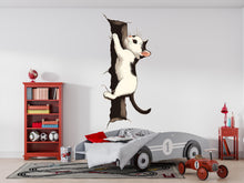Load image into Gallery viewer, Black White Cat Wall Decal, Climbing Kitten Wall Sticker, Cute Cat Wall Art, Kids Room Decor, Nursery Wall Mural, Pet Lover Gift, 188gm