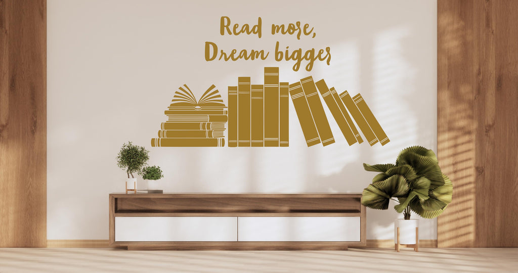 Book wall decals vinyl wall art decals, book shelves decor, library wall decal, education decals, reading room, nurseries school gifts