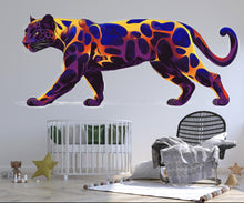 Load image into Gallery viewer, Colorful Leopard Wall Decal, Panther Wall Sticker, Safari Animal Wall Art, Kids Room Decor, Nursery Wall Mural, 199gm