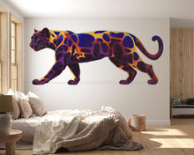Load image into Gallery viewer, Colorful Leopard Wall Decal, Panther Wall Sticker, Safari Animal Wall Art, Kids Room Decor, Nursery Wall Mural, 199gm