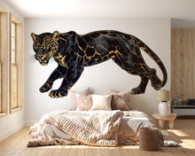 Load image into Gallery viewer, Black Leopard Wall Decal, Panther Wall Sticker, Safari Animal Wall Art, Bedroom Decor, Jungle Wall Mural, 200gm