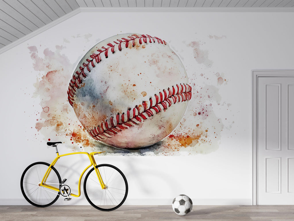 Baseball Wallpaper Kids Baseball Room Wall Decal Sports Wall Mural Peel And Stick Wallpaper Boys Baseball Bedroom Decor Baseball Nursery