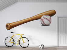 Load image into Gallery viewer, Baseball Bat Wallpaper Baseball Room Wall Decal Sports Wall Mural Peel And Stick Wallpaper Boys Baseball Bedroom Decor Kids Sports Nursery
