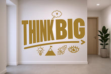 Load image into Gallery viewer, Think Big Idea Wall Decal I Lightbulb Sticker for Office, Office Wall Decal Idea Teamwork, Office Wall Decor