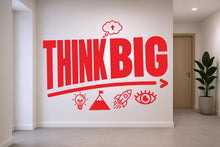 Load image into Gallery viewer, Think Big Idea Wall Decal I Lightbulb Sticker for Office, Office Wall Decal Idea Teamwork, Office Wall Decor