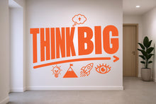 Load image into Gallery viewer, Think Big Idea Wall Decal I Lightbulb Sticker for Office, Office Wall Decal Idea Teamwork, Office Wall Decor