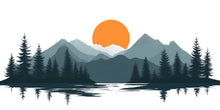 Load image into Gallery viewer, Mountain Lake Wallpaper Sunset Wall Decal Nature Wall Mural Peel And Stick Wallpaper Living Room Bedroom Landscape Reflection Wall Decor
