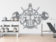 Load image into Gallery viewer, Spartan Skull Gym Wall Decal Bodybuilder fitness Decor Workout Art Vinyl Gym Wall Stickers Bedroom Gym Workout Skull Motivation
