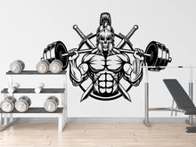 Load image into Gallery viewer, Spartan Skull Gym Wall Decal Bodybuilder fitness Decor Workout Art Vinyl Gym Wall Stickers Bedroom Gym Workout Skull Motivation