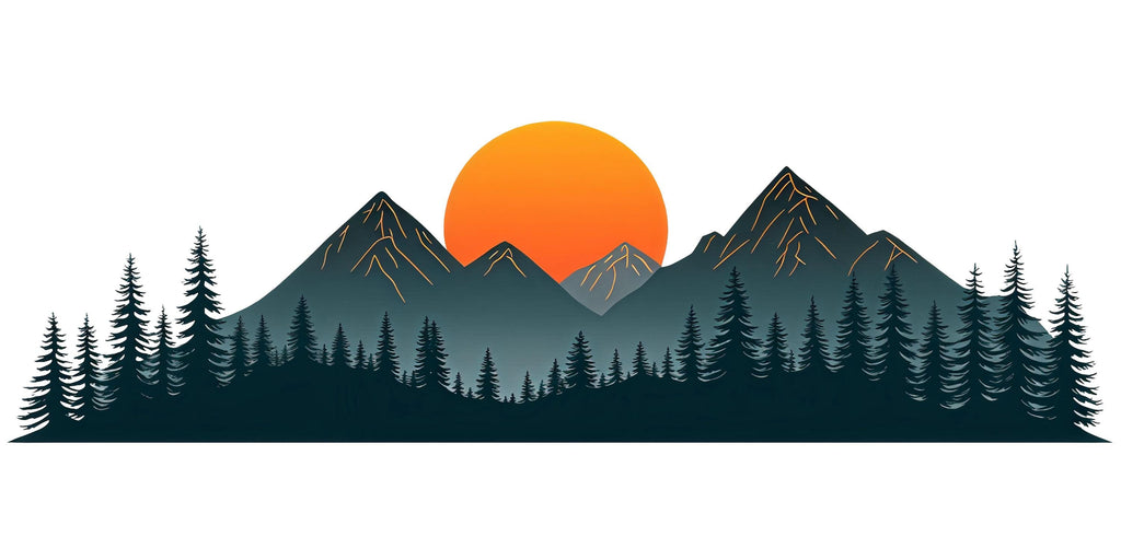 Mountain Sunset Wallpaper Minimalist Forest Wall Decal Nature Wall Mural Peel And Stick Wallpaper Living Room Modern Landscape Wall Decor