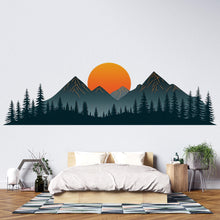 Load image into Gallery viewer, Mountain Sunset Wallpaper Minimalist Forest Wall Decal Nature Wall Mural Peel And Stick Wallpaper Living Room Modern Landscape Wall Decor