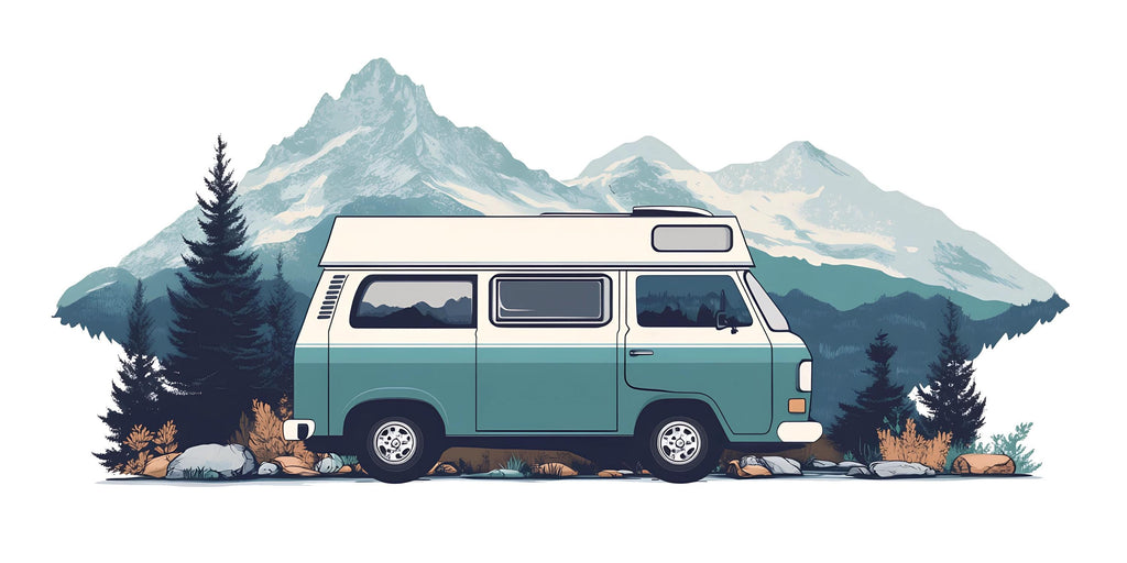 Camper Van Wallpaper Mountain Wall Decal Adventure Wall Mural Peel And Stick Wallpaper Living Room Bedroom Boho Travel Nature Wall Decor